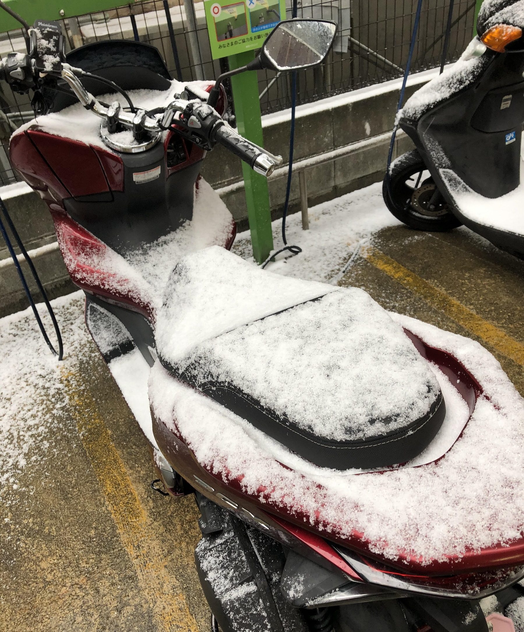 ATU　警備　福岡　バイク　大雪